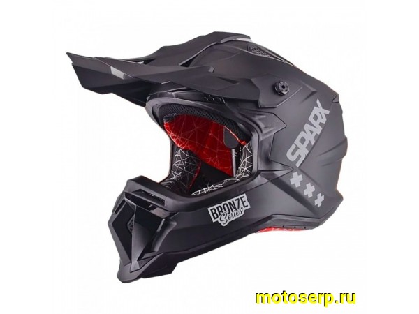 Купить  Шлем Кросс SPARX Raptor (JH-601) черный матовый р-р M (шт) (CK купить с доставкой по Москве и России, цена, технические характеристики, комплектация фото  - motoserp.ru