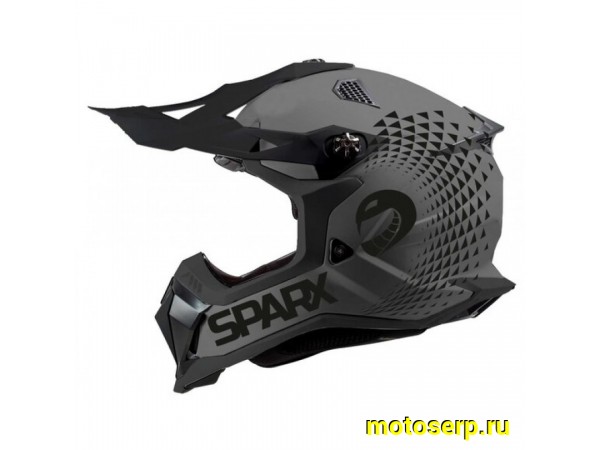 Купить  Шлем Кросс SPARX Raptor (JH-601) серый/черный р-р 2XL (шт) (CK купить с доставкой по Москве и России, цена, технические характеристики, комплектация фото  - motoserp.ru