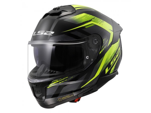 Купить  Шлем закрытый LS2 FF808 STREAM 2 FURY black Hi-Vis Yellow (XXL) интеграл (шт) (LS2 купить с доставкой по Москве и России, цена, технические характеристики, комплектация фото  - motoserp.ru