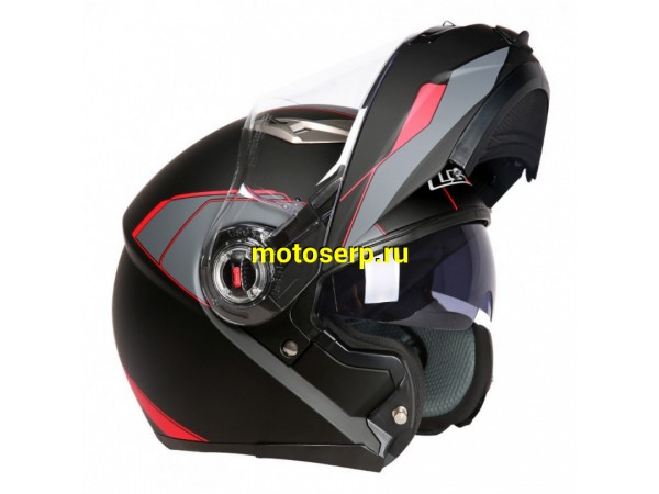 Купить  Шлем трансформер (модуляр) LS2 FF370 ЧЕРНЫЙ-КРАСНЫЙ-МАТОВЫЙ р-р. L (шт) (Кокурин купить с доставкой по Москве и России, цена, технические характеристики, комплектация фото  - motoserp.ru