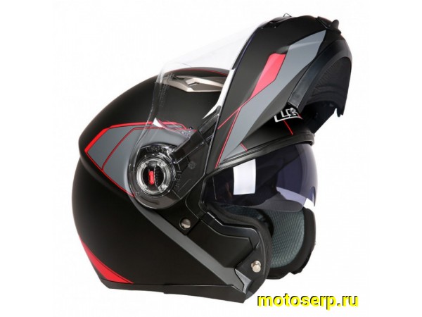 Купить  Шлем трансформер (модуляр) LS2 FF370 ЧЕРНЫЙ-КРАСНЫЙ-МАТОВЫЙ р-р. L (шт) (Кокурин купить с доставкой по Москве и России, цена, технические характеристики, комплектация фото  - motoserp.ru