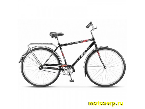 Купить  28" STELS AVANGARD 300 28C черный (СТЕЛС АВАНГАРД 28Ц) 28"; 1ск; рама-сталь; тормоз-ножной; вилка стальная-жесткая (шт) (ART купить с доставкой по Москве и России, цена, технические характеристики, комплектация фото  - motoserp.ru