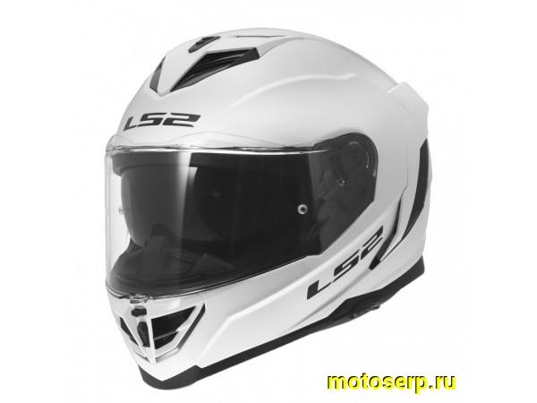 Купить  Шлем закрытый LS2 FF818 STORM 3 SOLID Gloss White (XXL) интеграл (шт) (LS2 купить с доставкой по Москве и России, цена, технические характеристики, комплектация фото  - motoserp.ru
