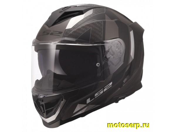 Купить  Шлем закрытый LS2 FF818 STORM 3 SPORTY Black Grey (XL) интеграл (шт) (LS2 купить с доставкой по Москве и России, цена, технические характеристики, комплектация фото  - motoserp.ru
