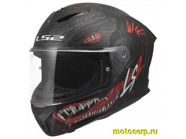 Купить  Шлем закрытый LS2 FF820 RAPID III KAIJU 2 Black Red White (L) интеграл  (шт) (LS купить с доставкой по Москве и России, цена, технические характеристики, комплектация фото  - motoserp.ru