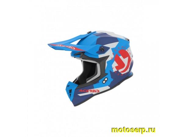 Купить  Шлем Кросс Acerbis Linear 22-06 Blue/Red 2 (L) (шт) (Acerbis 0025316.431.066 купить с доставкой по Москве и России, цена, технические характеристики, комплектация фото  - motoserp.ru