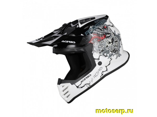 Купить  Шлем Кросс (Детский) Acerbis PROFILE JUNIOR White/Black (YXL) (шт) (Acerbis 0025401.237.056 купить с доставкой по Москве и России, цена, технические характеристики, комплектация фото  - motoserp.ru