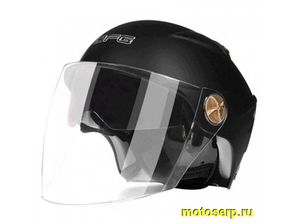 Купить  Шлем открытый  со стеклом DFG 729 (разм. 55-60) Черный с прозрачным стеклом (шт) (Кокурин купить с доставкой по Москве и России, цена, технические характеристики, комплектация фото  - motoserp.ru