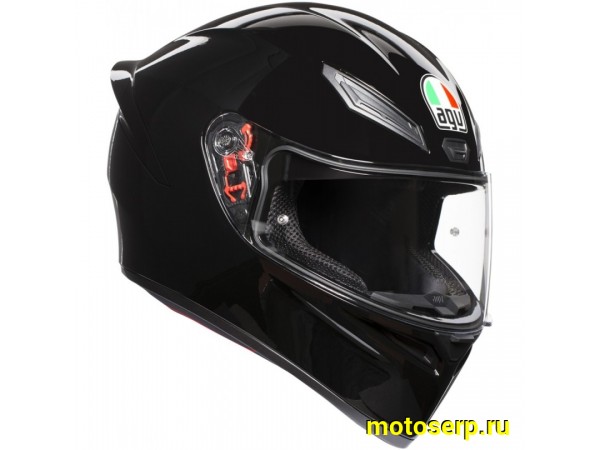 Купить  Шлем закрытый интеграл AGV K1 S E2206 Black (L) (шт) (AGV 2118394001-027-L купить с доставкой по Москве и России, цена, технические характеристики, комплектация фото  - motoserp.ru