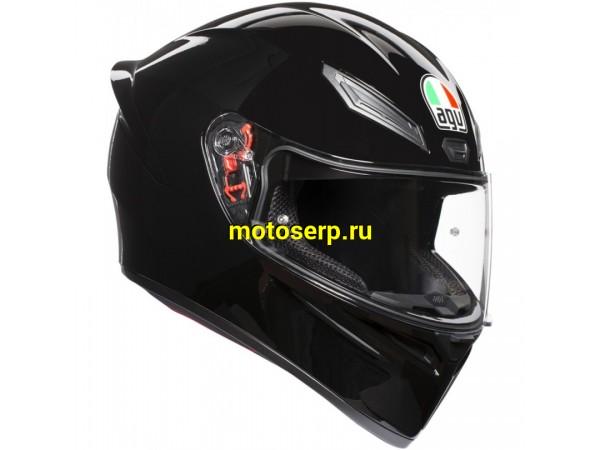 Купить  Шлем закрытый интеграл AGV K1 S E2206 Black (L) (шт) (AGV 2118394001-027-M купить с доставкой по Москве и России, цена, технические характеристики, комплектация фото  - motoserp.ru