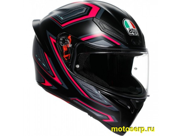 Купить  Шлем закрытый интеграл AGV K1 S E2206 Sling Matt Black/Pink (L) (шт) (AGV 2118394001-063-L купить с доставкой по Москве и России, цена, технические характеристики, комплектация фото  - motoserp.ru