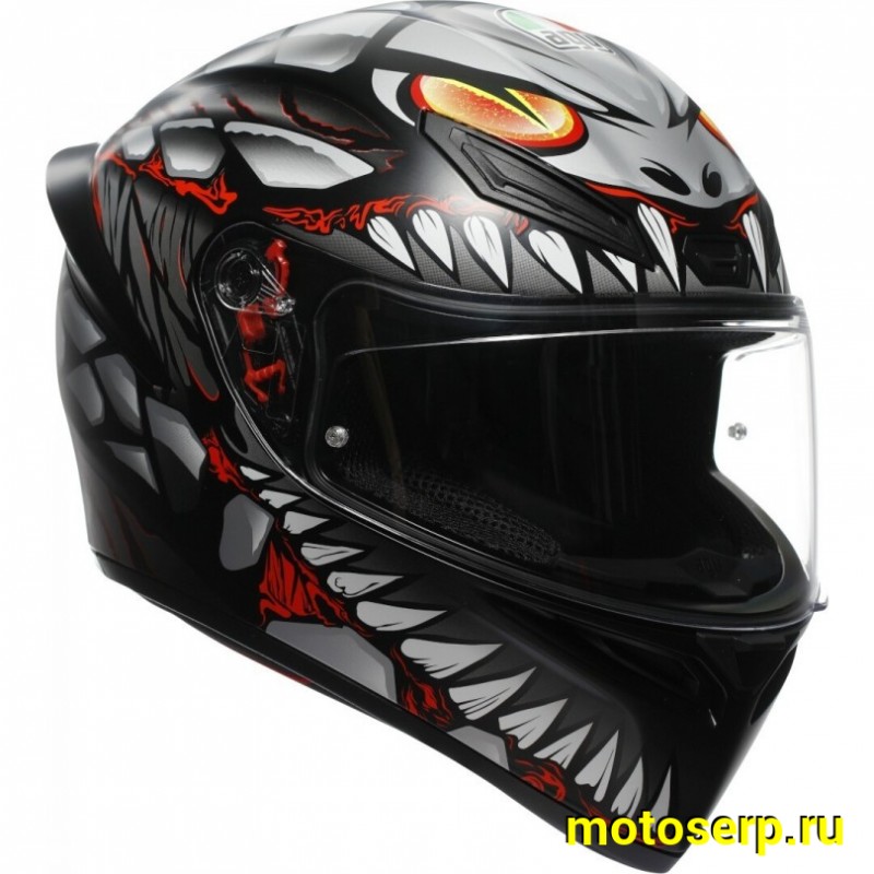 Купить  Шлем закрытый интеграл AGV K1 S E2206 Lyzard Matt Black/Grey/Red (XXL) (шт) (AGV 2118394001-044-XXL купить с доставкой по Москве и России, цена, технические характеристики, комплектация фото  - motoserp.ru