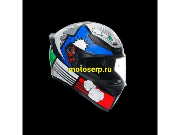 Купить  Шлем закрытый интеграл AGV K1 S E2206 Bang Matt Italy/Blue (L) (шт) (AGV 2118394001-022-L купить с доставкой по Москве и России, цена, технические характеристики, комплектация фото  - motoserp.ru