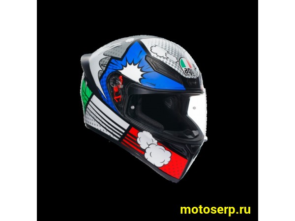 Купить  Шлем закрытый интеграл AGV K1 S E2206 Bang Matt Italy/Blue (L) (шт) (AGV 2118394001-022-L купить с доставкой по Москве и России, цена, технические характеристики, комплектация фото  - motoserp.ru