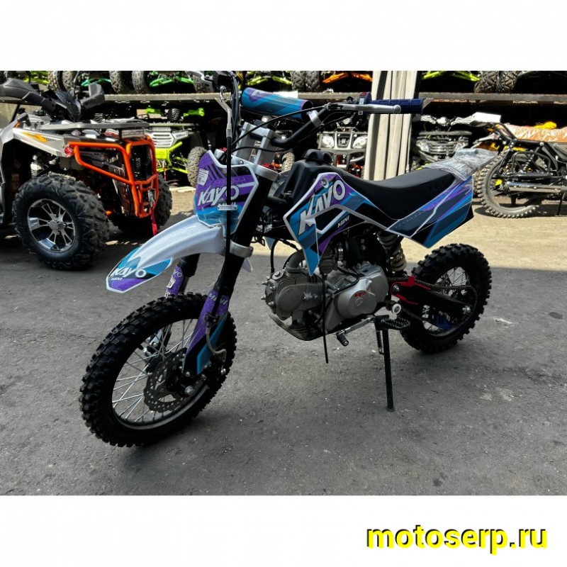 Купить  Питбайк KAYO MINI K125EM 14/12 Б/У 8,9м.ч (механ. сцепл., эл. стартер.) (шт)  купить с доставкой по Москве и России, цена, технические характеристики, комплектация фото  - motoserp.ru
