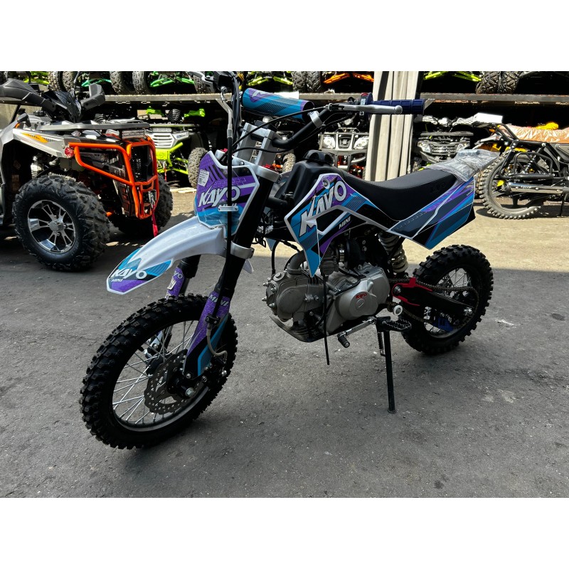 Купить  Питбайк KAYO MINI K125EM 14/12 Б/У 8,9м.ч (механ. сцепл., эл. стартер.) (шт)  купить с доставкой по Москве и России, цена, технические характеристики, комплектация фото  - motoserp.ru