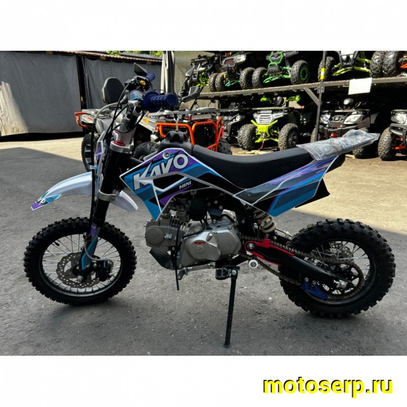 Купить  Питбайк KAYO MINI K125EM 14/12 Б/У 8,9м.ч (механ. сцепл., эл. стартер.) (шт)  купить с доставкой по Москве и России, цена, технические характеристики, комплектация фото  - motoserp.ru