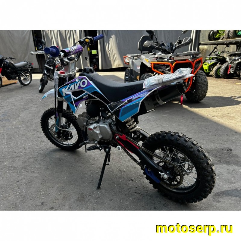 Купить  Питбайк KAYO MINI K125EM 14/12 Б/У 8,9м.ч (механ. сцепл., эл. стартер.) (шт)  купить с доставкой по Москве и России, цена, технические характеристики, комплектация фото  - motoserp.ru