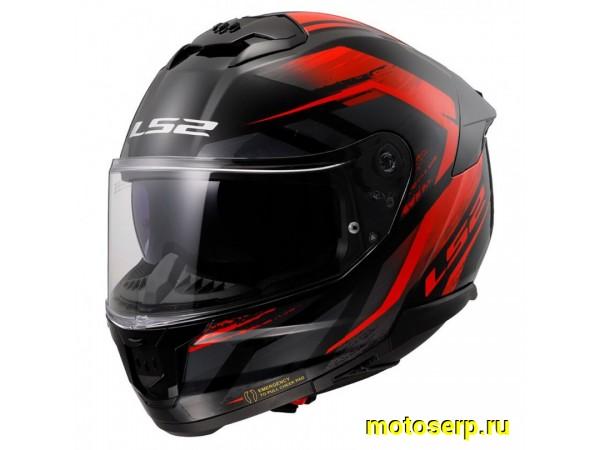 Купить  Шлем закрытый LS2 FF808 STREAM 2 FURY Black Red (S) интеграл (шт) (LS2 купить с доставкой по Москве и России, цена, технические характеристики, комплектация фото  - motoserp.ru