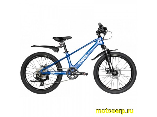 Купить  20" скоростной NOVATRACK TIGER PRO синий (НОВАТРЕК ТИГР ПРО) 20"; 6ск; рама-магний; тормоз-Disk (шт) (ART (M купить с доставкой по Москве и России, цена, технические характеристики, комплектация фото  - motoserp.ru