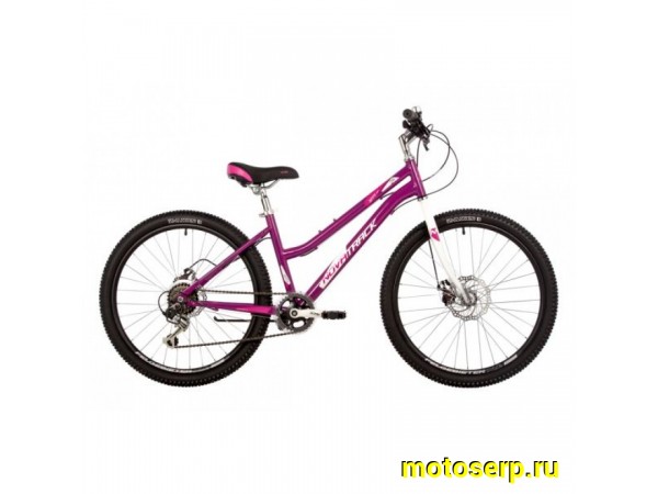 Купить  24" NOVATRACK JENNY фиолетовый (12") (НОВАТРЕК ДЖЕННИ) 24"; 6ск; рама-сталь; тормоз-Disk (шт) (ART (M купить с доставкой по Москве и России, цена, технические характеристики, комплектация фото  - motoserp.ru