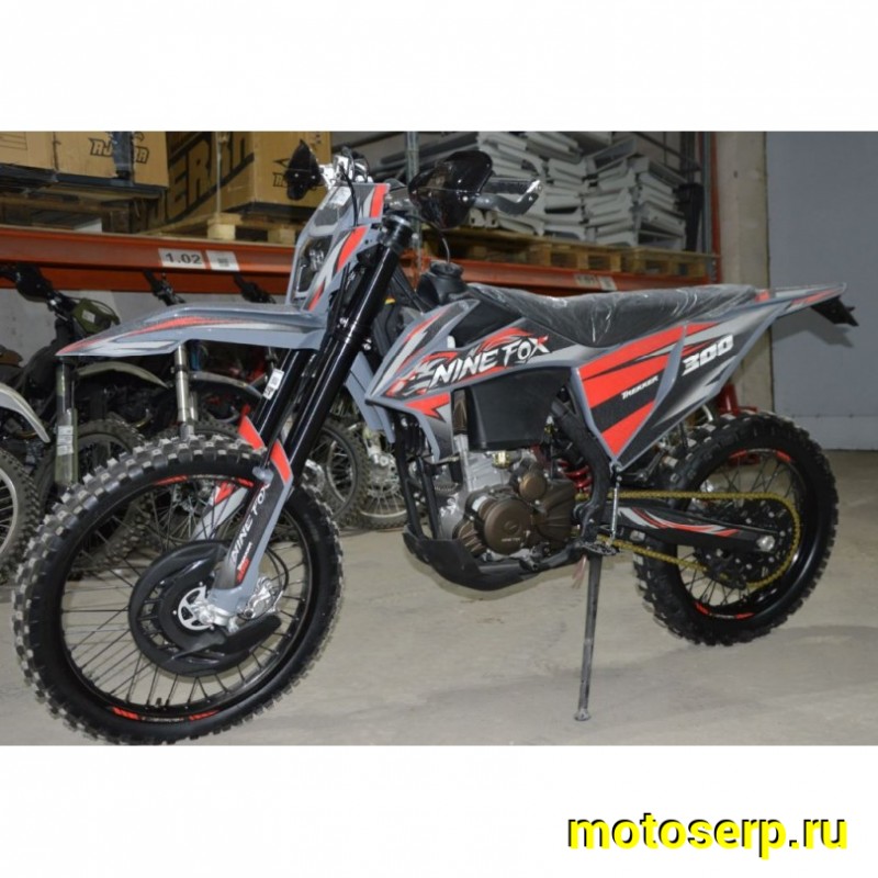 Купить  Мотоцикл Кросс/Эндуро Nine Fox Trekker 300cc (спортинв), 21/18, 4Т, 300сс, 174MN-3 ,4Т,4 клап.,балансир.,диск/диск (шт) (Nine  купить с доставкой по Москве и России, цена, технические характеристики, комплектация фото  - motoserp.ru