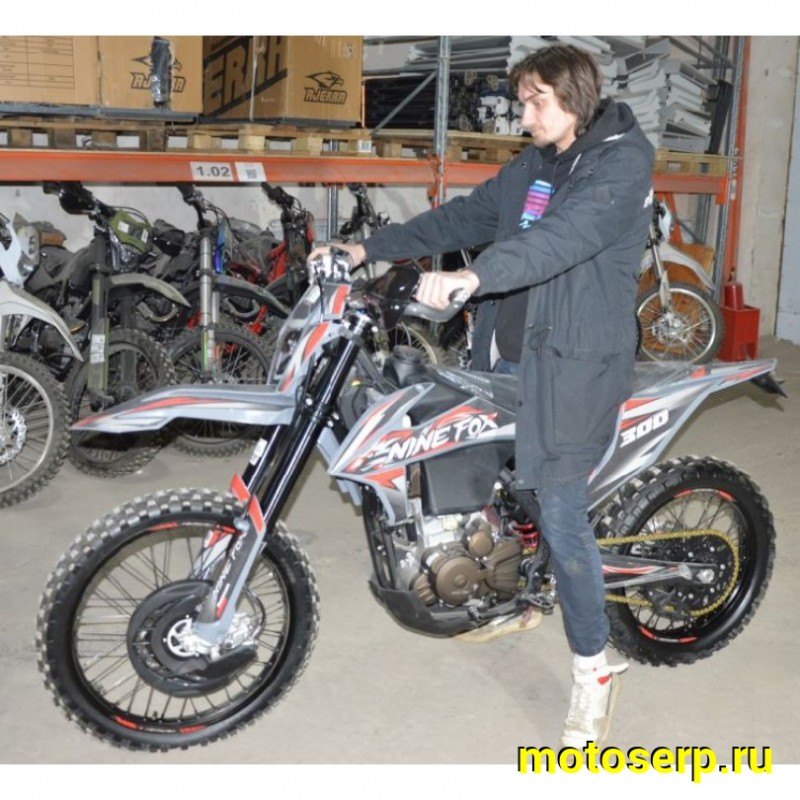 Купить  Мотоцикл Кросс/Эндуро Nine Fox Trekker 300cc (спортинв), 21/18, 4Т, 300сс, 174MN-3 ,4Т,4 клап.,балансир.,диск/диск (шт) (Nine  купить с доставкой по Москве и России, цена, технические характеристики, комплектация фото  - motoserp.ru