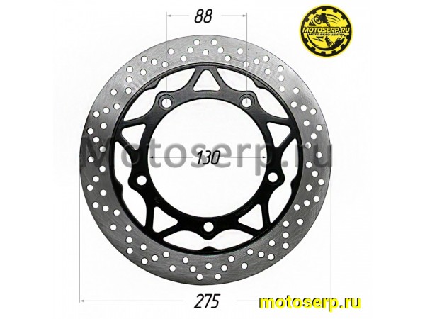 Купить  Диск тормозной передний (275x130) (отв:5x88) Yamasaki Scorpion RS (шт) (YM купить с доставкой по Москве и России, цена, технические характеристики, комплектация фото  - motoserp.ru