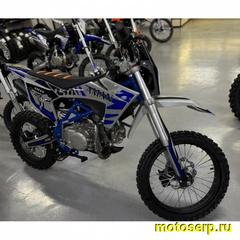 Купить  Питбайк Aman-150, 17/14" (спортинв), 150сс 4Т, (дизайн КТМ 2024г), эл/кикстартер, карб., маслян. охл. (шт) (Естай (Фото купить с доставкой по Москве и России, цена, технические характеристики, комплектация фото  - motoserp.ru