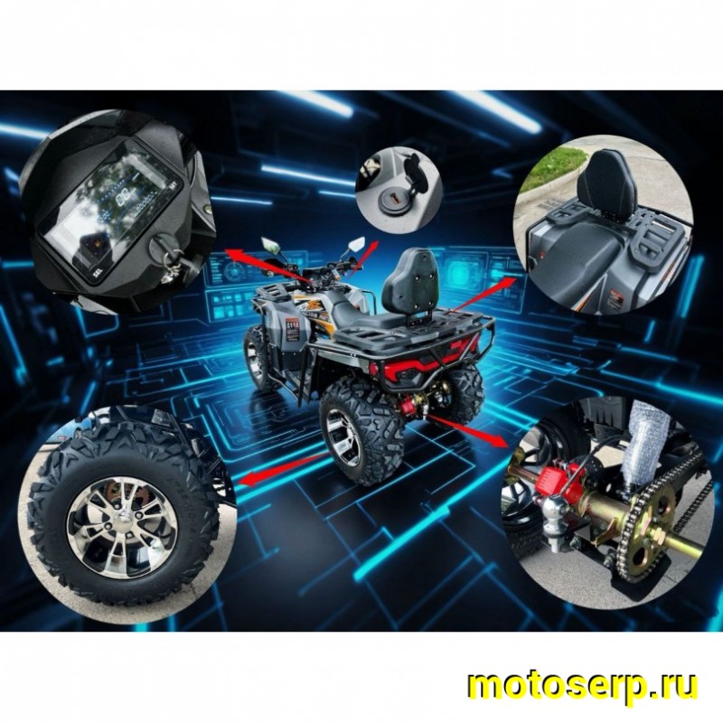 Купить  300cc Комплект запчастей для сборки TR300 300сс 173MN; 300сс; жидк. охл, 12/12", дис/дис; цепь; леб; фарк (шт) (ФОТО  (Ram купить с доставкой по Москве и России, цена, технические характеристики, комплектация фото  - motoserp.ru