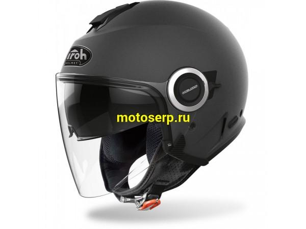 Купить  Шлем открытый  со стеклом AIROH HELIOS COLOR Anthracite Matt (XL) (шт) (AIROH купить с доставкой по Москве и России, цена, технические характеристики, комплектация фото  - motoserp.ru