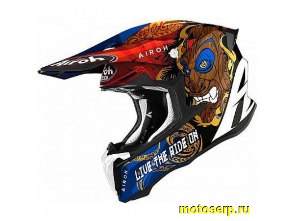 Купить  Шлем Кросс AIROH TWIST 2.0 TIKI GLOSS  (XXL) (шт) (AIROH TW2T17 купить с доставкой по Москве и России, цена, технические характеристики, комплектация фото  - motoserp.ru