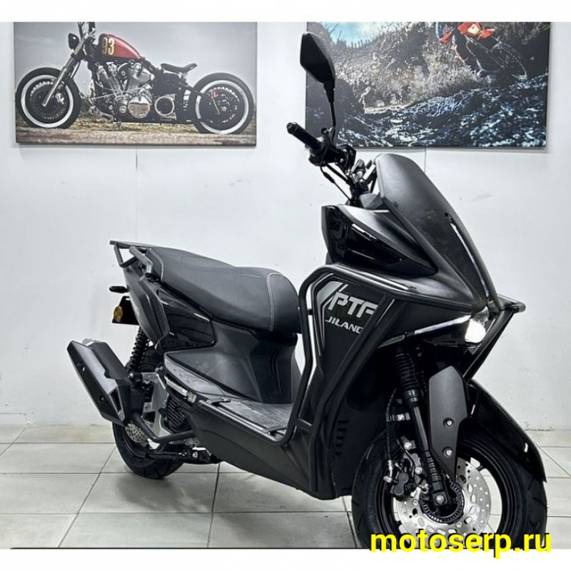 Купить  Скутер Jilang PTF 50, 50cc С ДУГАМИ, 12/12", карбюр , дикс/диск, кофр, USB. держатель телефона (шт) 01500 (К-дар купить с доставкой по Москве и России, цена, технические характеристики, комплектация фото  - motoserp.ru