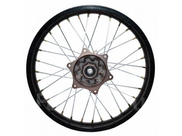 Купить  Колесо 18" заднее (диск колеса) спицованное 2.15-18" (ось 25мм) Regulmoto ZR, CR-Z, Sport 003Pro, Atlete Pro (шт) (Regul 300650 купить с доставкой по Москве и России, цена, технические характеристики, комплектация фото  - motoserp.ru