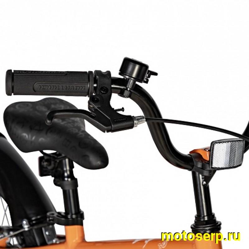 Купить  16" NOVATRACK EXTREME оранжевый (НОВАТРЕК ЭКСТРИМ) 16"; 1ск ; рама-алюм; тормоз-V-Brake (шт) (ART (M купить с доставкой по Москве и России, цена, технические характеристики, комплектация фото  - motoserp.ru