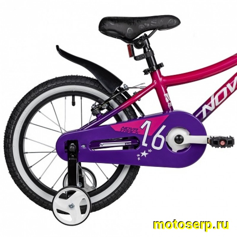 Купить  16" NOVATRACK KATRINA розовый (НОВАТРЕК КАТРИНА) 16"; 1ск ; рама-алюм; тормоз-V-Brake (шт) (ART (M купить с доставкой по Москве и России, цена, технические характеристики, комплектация фото  - motoserp.ru