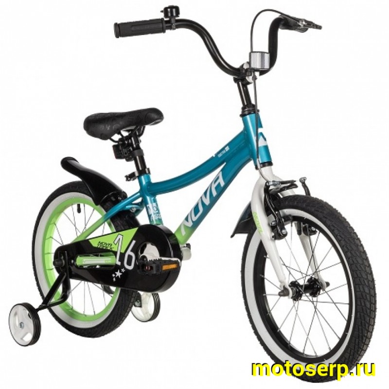Купить  16" NOVATRACK KATRINA зеленый (НОВАТРЕК КАТРИНА) 16"; 1ск ; рама-алюм; тормоз-V-Brake (шт) (ART (M купить с доставкой по Москве и России, цена, технические характеристики, комплектация фото  - motoserp.ru
