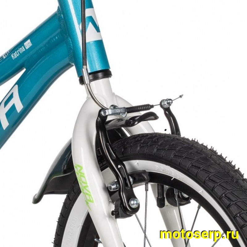 Купить  16" NOVATRACK KATRINA зеленый (НОВАТРЕК КАТРИНА) 16"; 1ск ; рама-алюм; тормоз-V-Brake (шт) (ART (M купить с доставкой по Москве и России, цена, технические характеристики, комплектация фото  - motoserp.ru