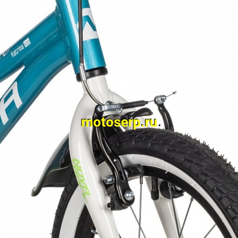 Купить  16" NOVATRACK KATRINA зеленый (НОВАТРЕК КАТРИНА) 16"; 1ск ; рама-алюм; тормоз-V-Brake (шт) (ART (M купить с доставкой по Москве и России, цена, технические характеристики, комплектация фото  - motoserp.ru