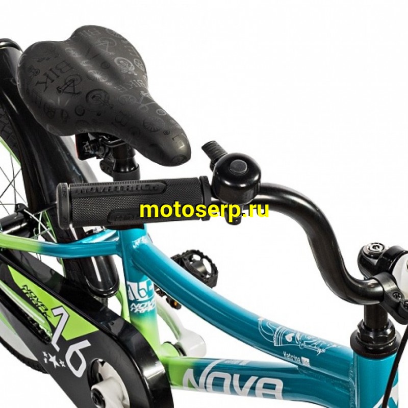 Купить  16" NOVATRACK KATRINA зеленый (НОВАТРЕК КАТРИНА) 16"; 1ск ; рама-алюм; тормоз-V-Brake (шт) (ART (M купить с доставкой по Москве и России, цена, технические характеристики, комплектация фото  - motoserp.ru
