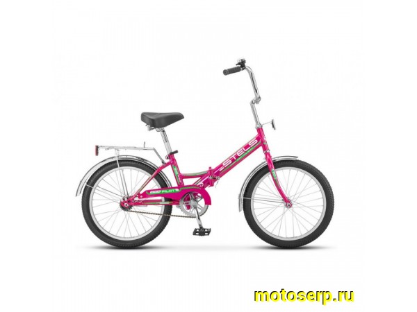 Купить  20" STELS PILOT-310 малиновый (Стелс Пилот-310) 20"; 1ск; рама-сталь; тормоз-ножной; багажник (шт) (ART  купить с доставкой по Москве и России, цена, технические характеристики, комплектация фото  - motoserp.ru