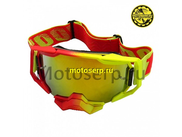 Купить  Очки мото Кросс 100% MX ARMEGA Yellow-Red (реплика) (шт) (Кокурин купить с доставкой по Москве и России, цена, технические характеристики, комплектация фото  - motoserp.ru