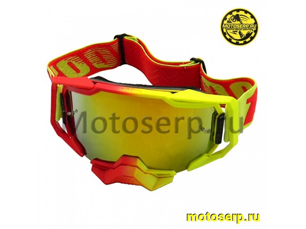 Купить  Очки мото Кросс 100% MX ARMEGA Yellow-Red (реплика) (шт) (Кокурин купить с доставкой по Москве и России, цена, технические характеристики, комплектация фото  - motoserp.ru
