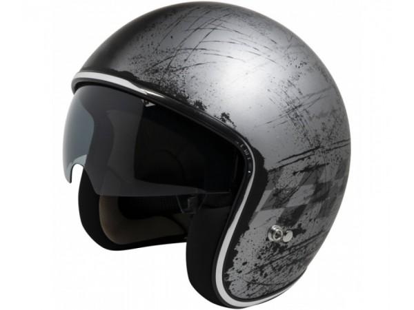 Купить  Шлем открытый  со стеклом IXS 77 2.5 X10064 M93 JET HELMET цвет черный р-р XS (шт) (IXS X10064_M93_XS купить с доставкой по Москве и России, цена, технические характеристики, комплектация фото  - motoserp.ru