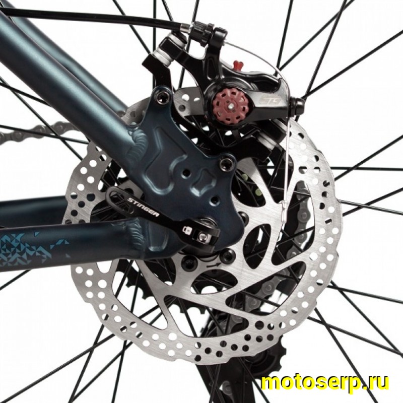 Купить  27.5" STINGER ELEMENT синий (16") (СТИНГЕР ЭЛЕМЕНТ) 27.5" горный; 14ск; рама-алюминий; тормоз-Disk; вилка пружинно-эластомерная (шт) (ART купить с доставкой по Москве и России, цена, технические характеристики, комплектация фото  - motoserp.ru