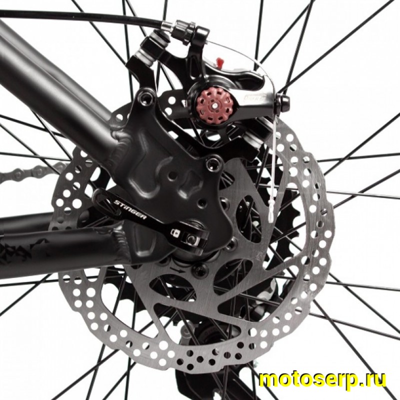 Купить  27.5" STINGER ELEMENT черный (16") (СТИНГЕР ЭЛЕМЕНТ) 27.5" горный; 14ск; рама-алюминий; тормоз-Disk; вилка пружинно-эластомерная (шт) (ART купить с доставкой по Москве и России, цена, технические характеристики, комплектация фото  - motoserp.ru