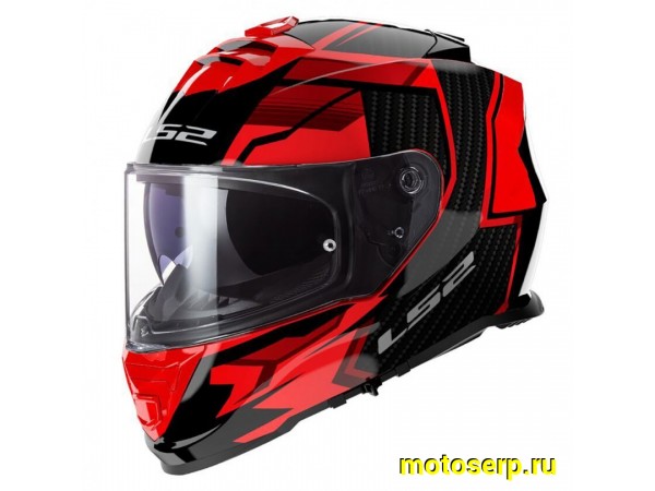 Купить  Шлем закрытый LS2 FF800 STORM II TRACKER Black Red (M) интеграл (шт) (LS2 купить с доставкой по Москве и России, цена, технические характеристики, комплектация фото  - motoserp.ru
