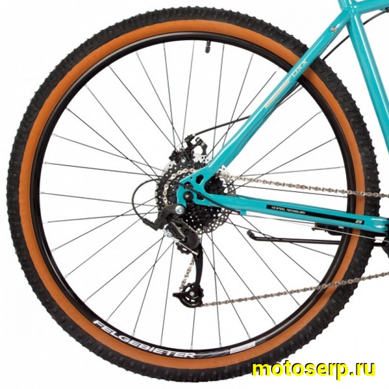 Купить  29" FOXX ARAGON бирюзовый (18) (АРАГОН) 29"; 8ск; рама-сталь; тормоз-Disk (шт) (ART (M купить с доставкой по Москве и России, цена, технические характеристики, комплектация фото  - motoserp.ru