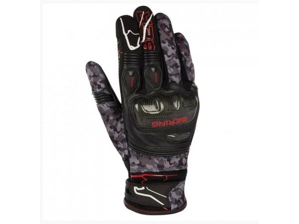 Купить  Перчатки (кожа) Bering CORTEX Black/Camo T10 (L) (пар) (BGE425-T10 купить с доставкой по Москве и России, цена, технические характеристики, комплектация фото  - motoserp.ru