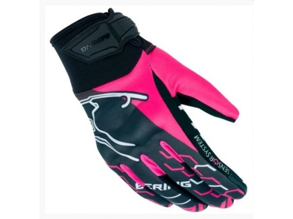 Купить  Перчатки (текстиль) Bering LADY WALSHE Black/Fuxia T8 (S) (пар) (BGE486-T8 купить с доставкой по Москве и России, цена, технические характеристики, комплектация фото  - motoserp.ru